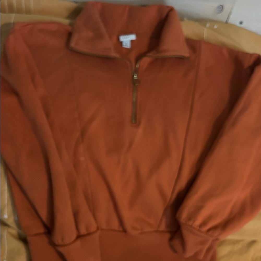 a new day Warm Orange Half-Zip Sweatshirt